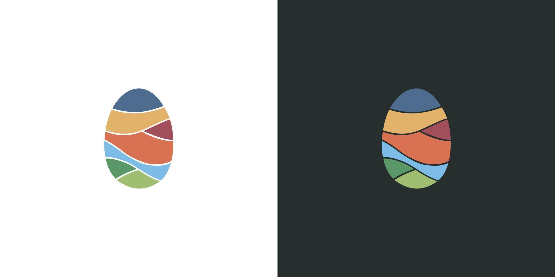 ägg färgglada logotyp vektor mönster