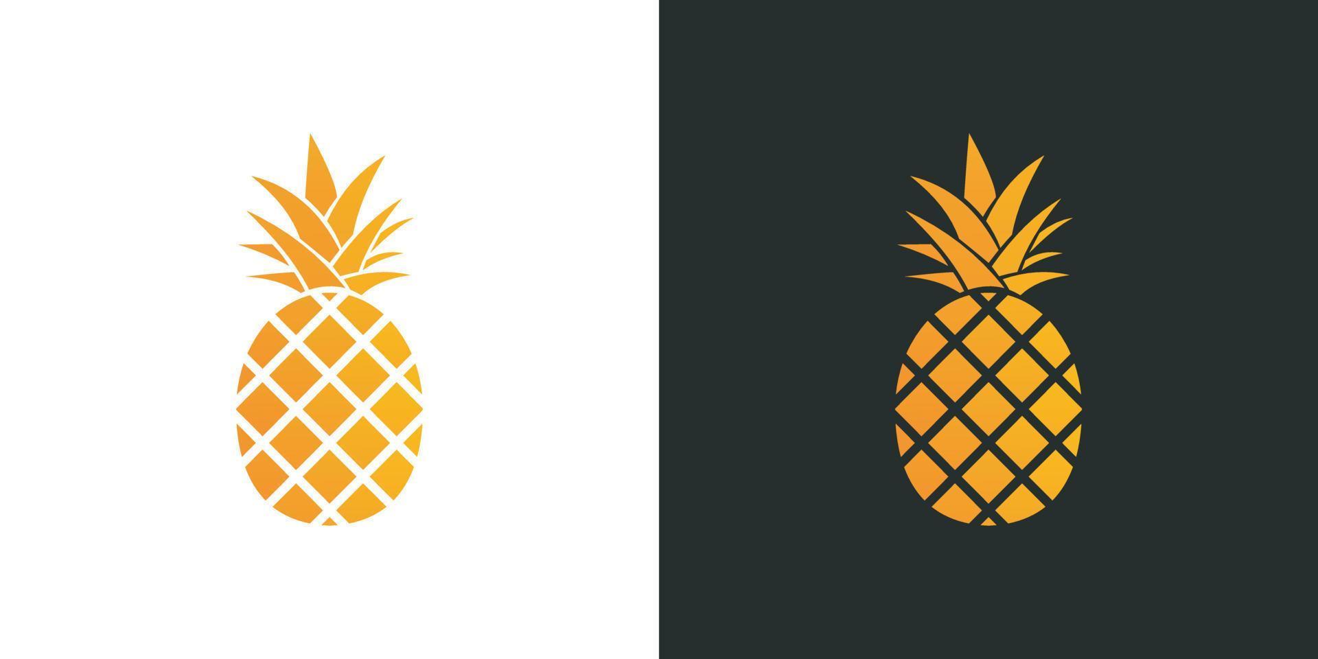 Ananas-Frucht-Logo-Vektor-Design vektor
