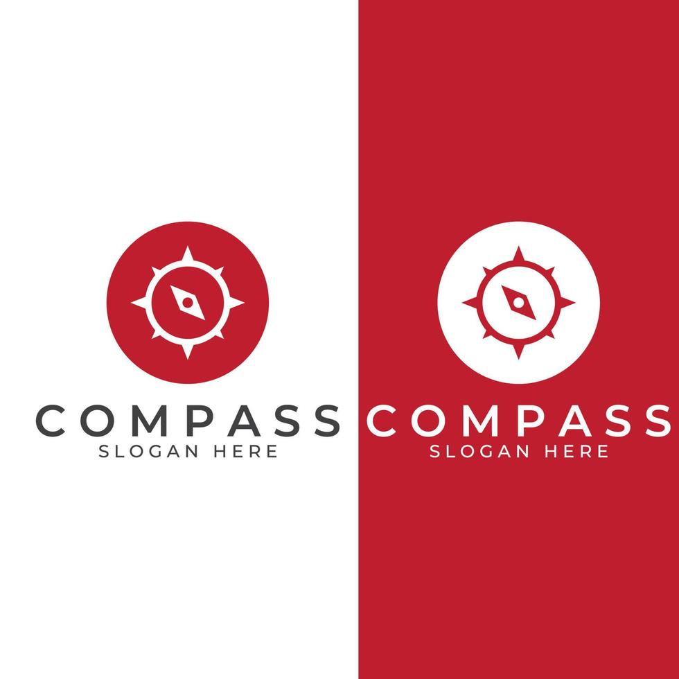 Kompass-Logo, Richtungshilfe oder Pandom. Kompass-Logo-Symbol-Vektor-Illustration-Vorlage. vektor