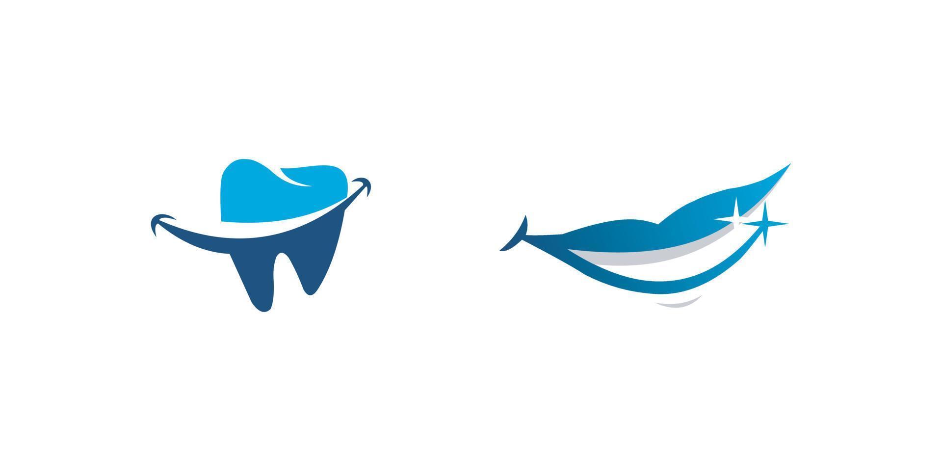 satz von zahn dental logo vektorvorlage vektor
