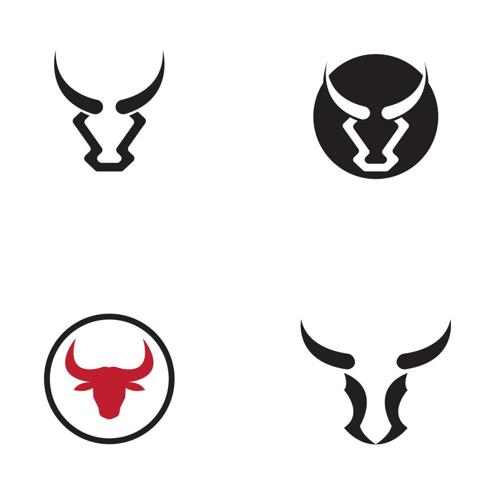 tjurhuvud horn logotyp. använder vektor designkoncept.
