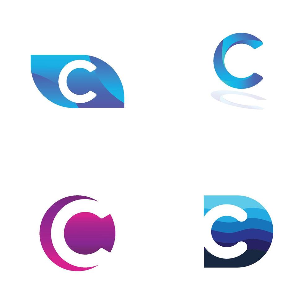 c brev logotyp mall vektor