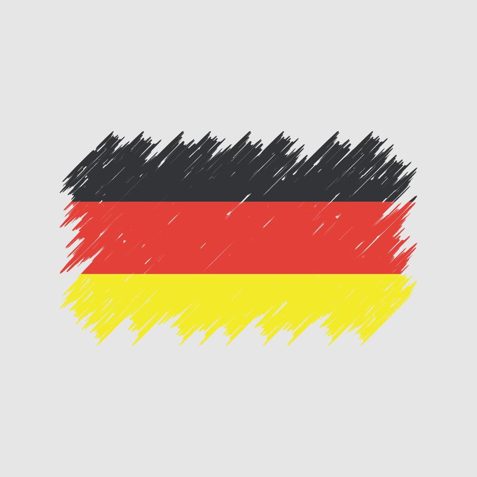 Bürste der deutschen Flagge. Nationalflagge vektor