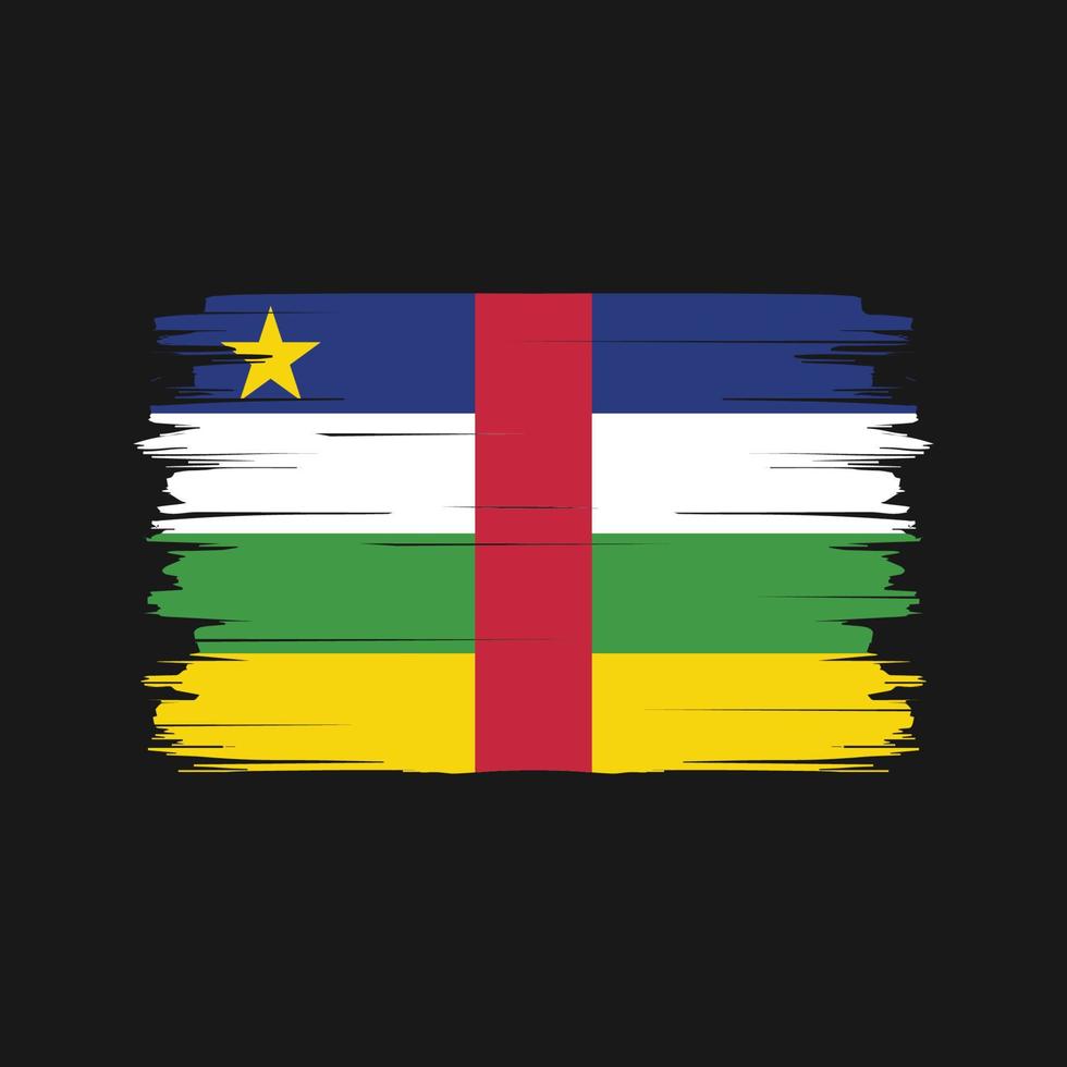 centralafrikanska flaggan borste vektor. National flagga vektor
