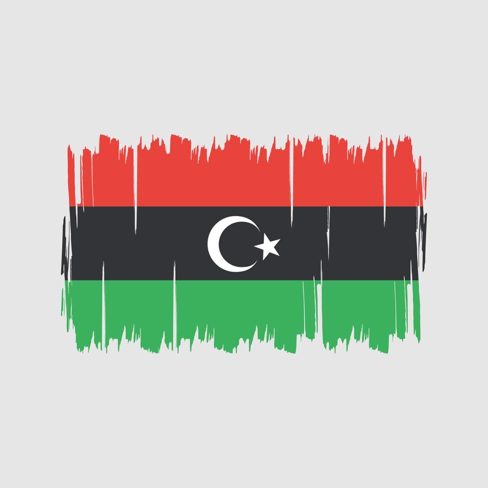 Libyen-Flaggenvektor. Nationalflagge vektor