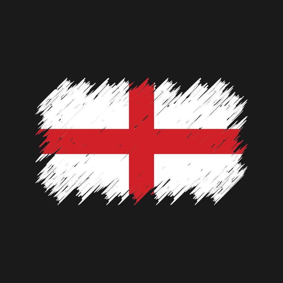 England-Flagge-Pinsel. Nationalflagge vektor