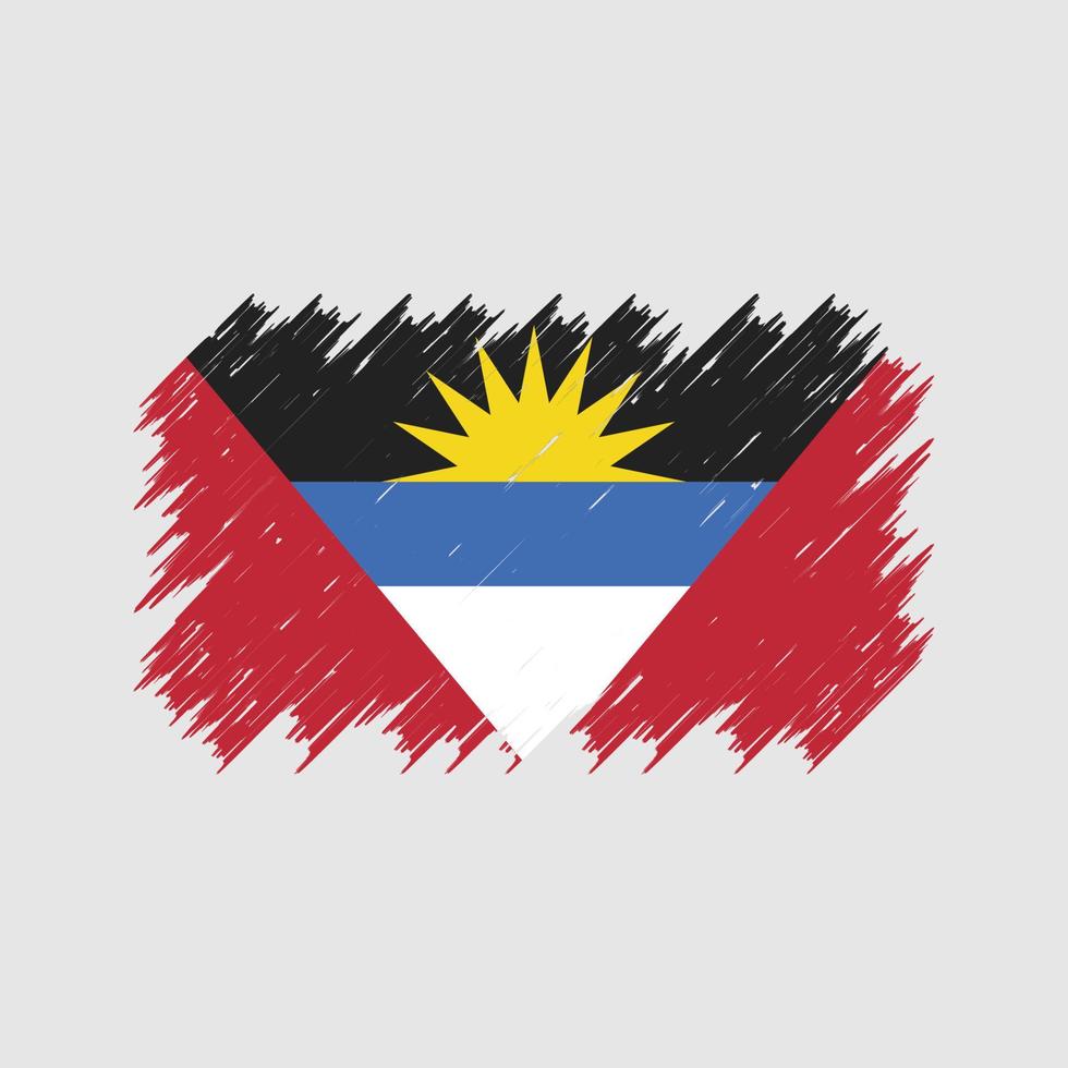 antigua och barbuda flaggborste. National flagga vektor