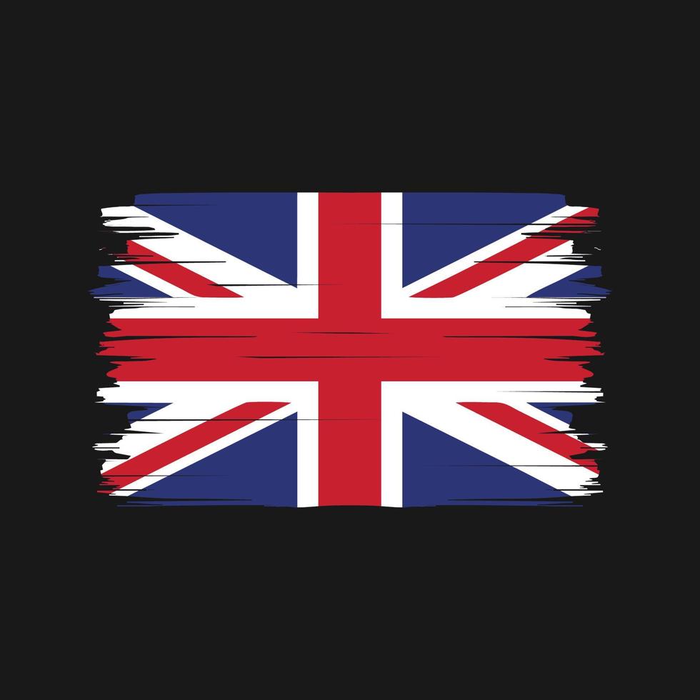 Storbritannien flagga borste vektor. National flagga vektor