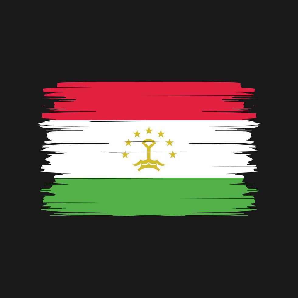 tadzjikistan flagga borste vektor. National flagga vektor