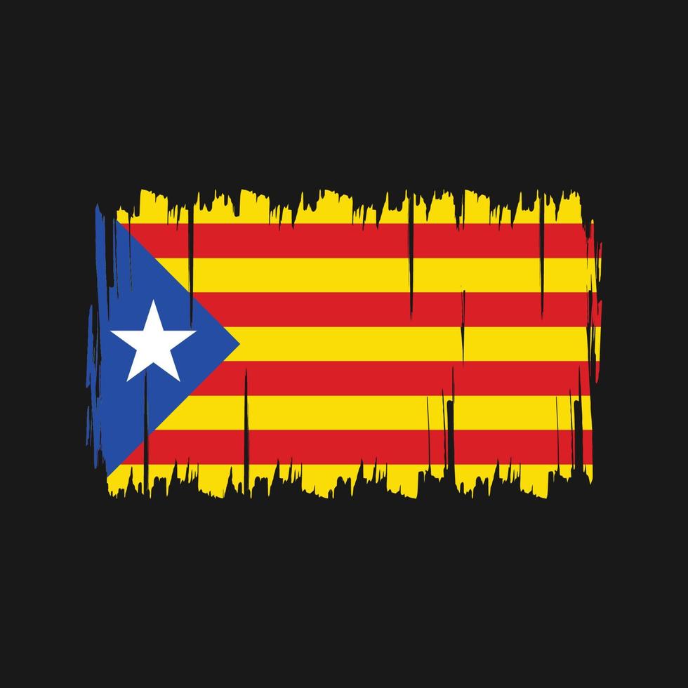 katalonischer Flaggenvektor. Nationalflagge vektor