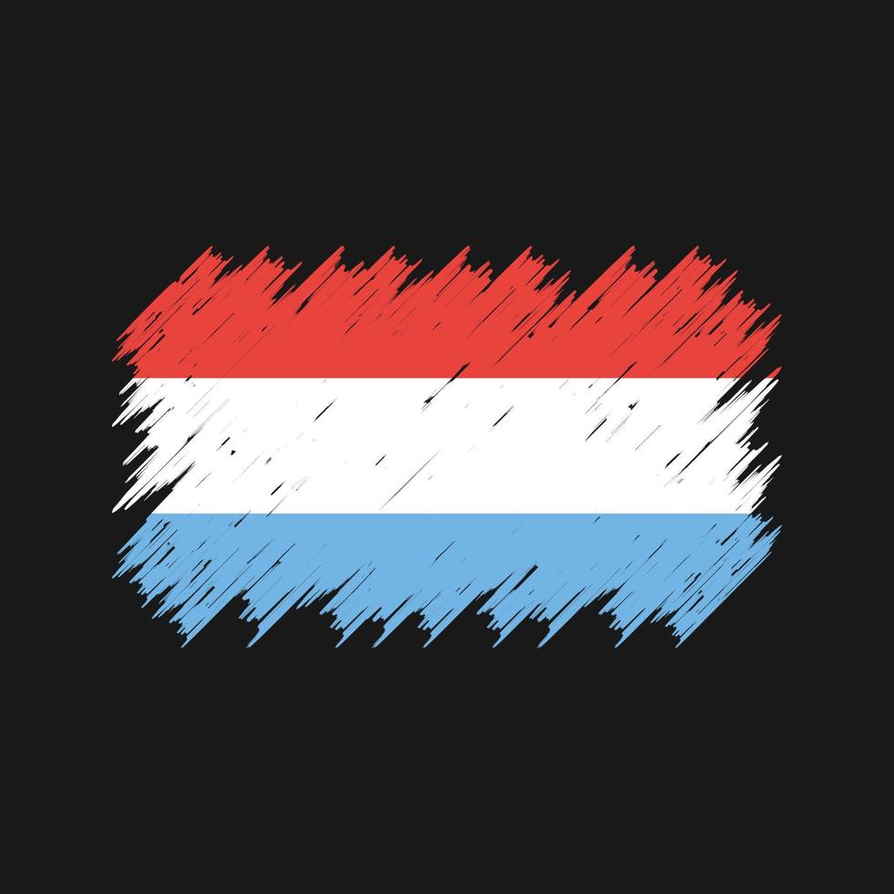 luxembourg flagga borste. National flagga vektor