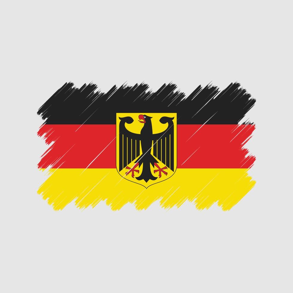 deutschland flagge pinselstriche. Nationalflagge vektor