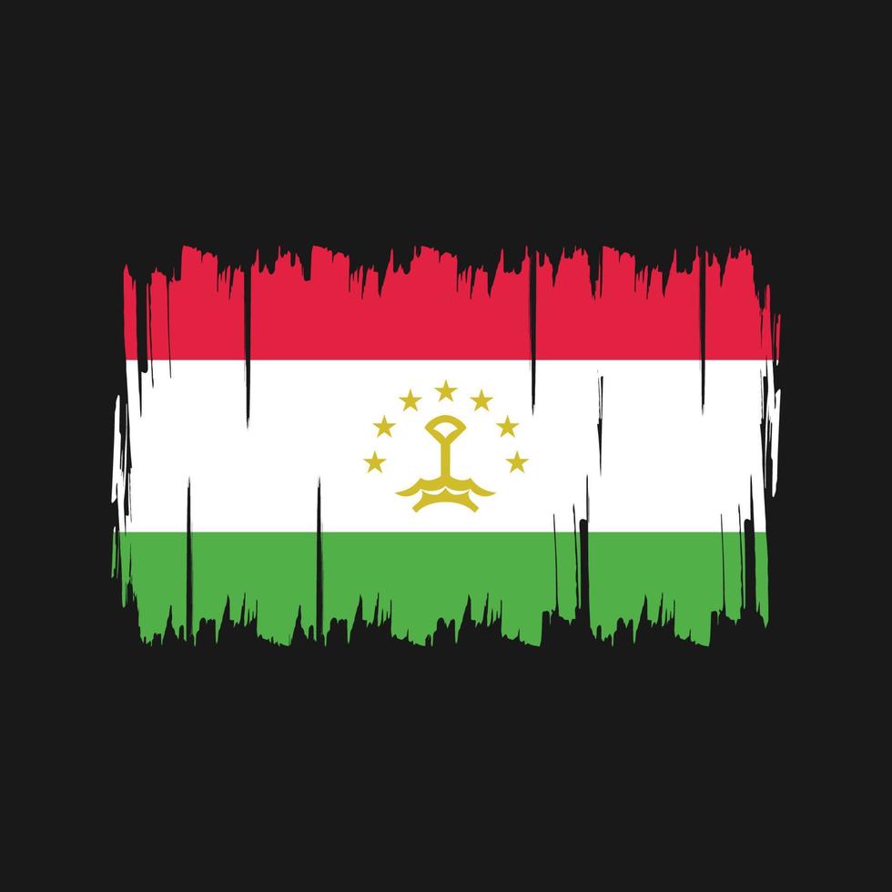 tadzjikistan flagga vektor. National flagga vektor
