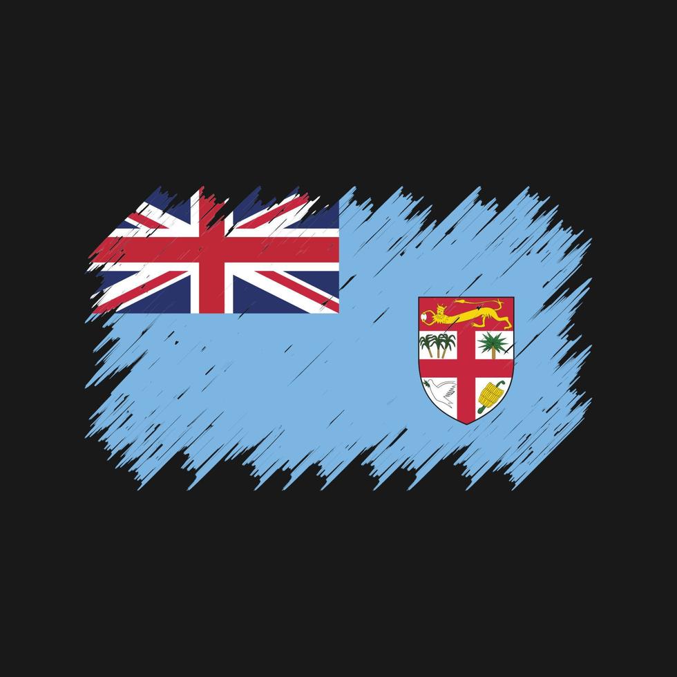 fiji flaggborste. National flagga vektor