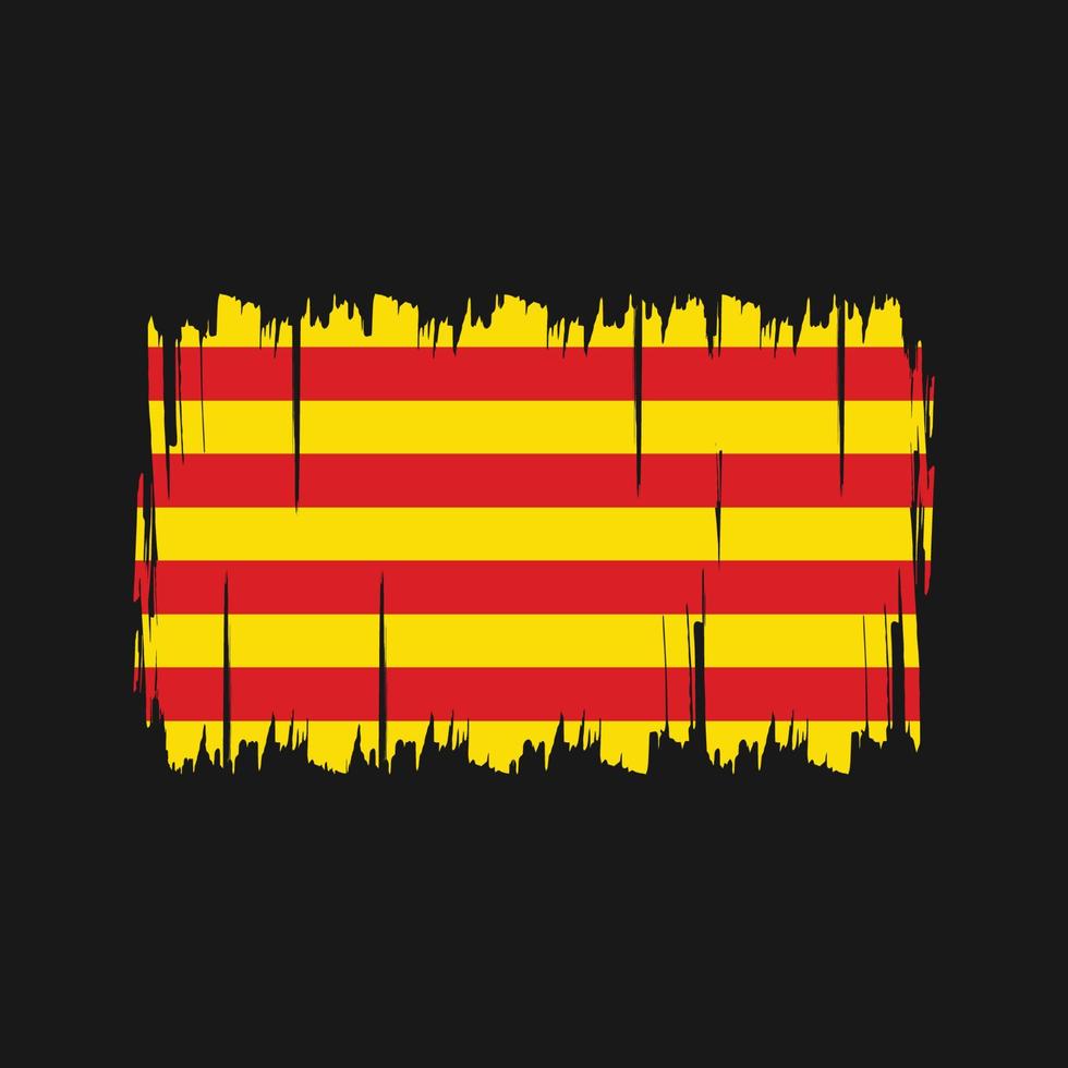 katalonischer Flaggenvektor. Nationalflagge vektor