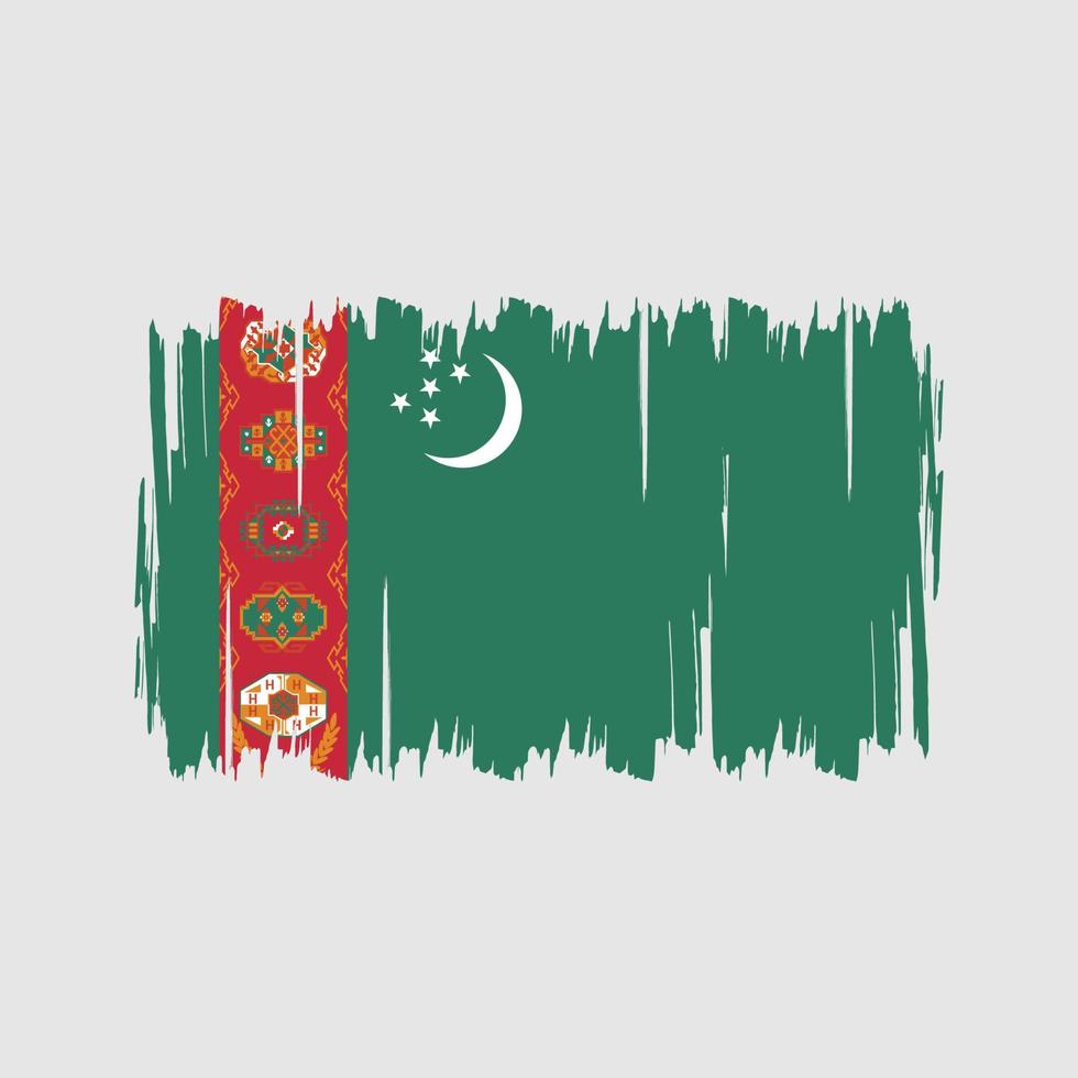 turkmenistan flagga vektor. National flagga vektor