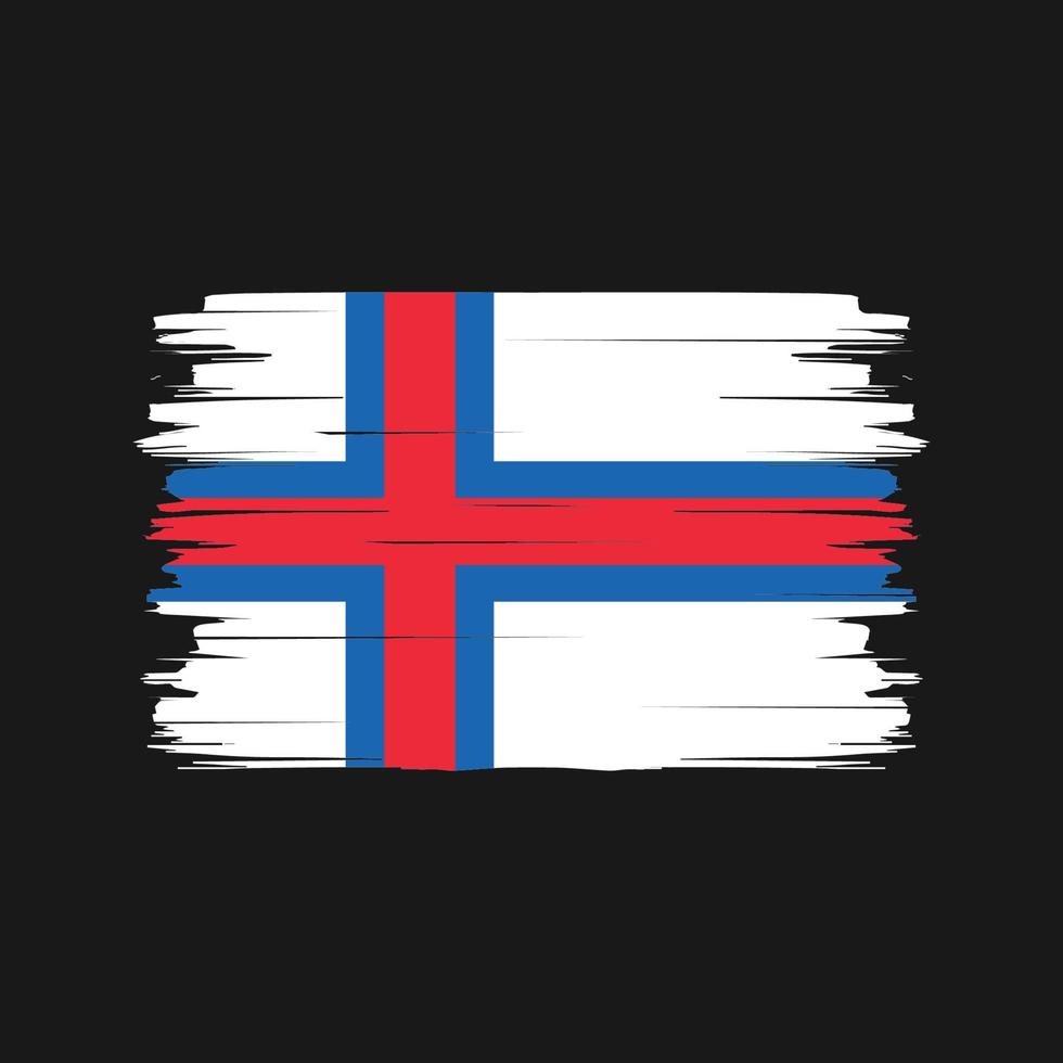 Färöarna flagga borste vektor. National flagga vektor