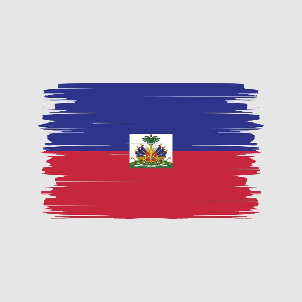 haiti flag pinselvektor. Nationalflagge vektor