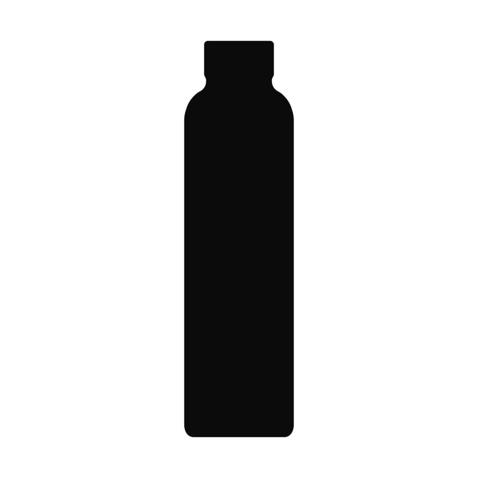 Flasche Plastiksymbol schwarze Farbe vektor