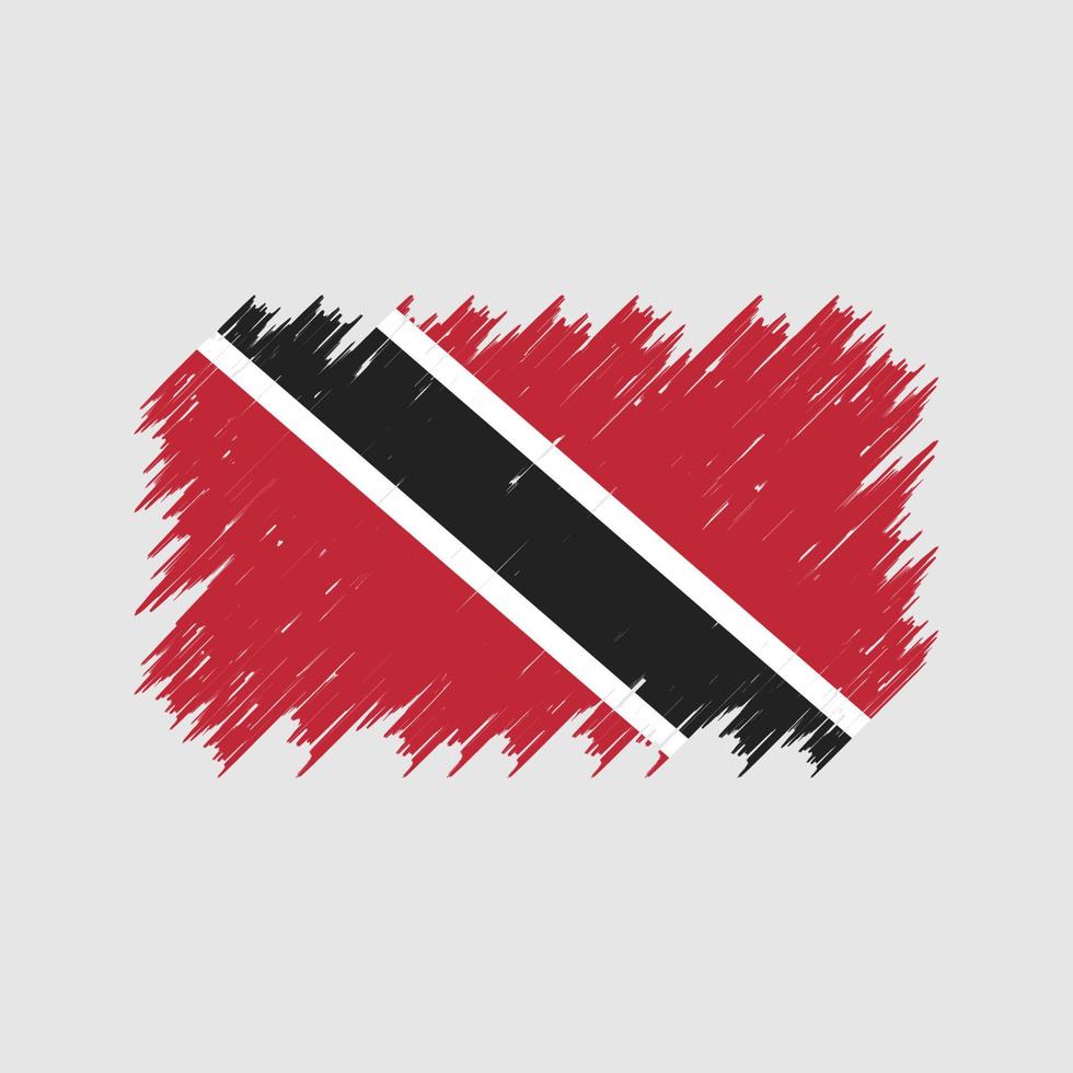 Flaggenbürste von Trinidad und Tobago. Nationalflagge vektor