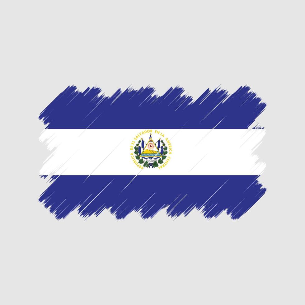 el salvador flagga penseldrag. National flagga vektor