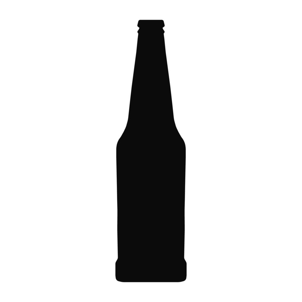 flaska öl eller lemonad ikonen isolerad på vit bakgrund vektor