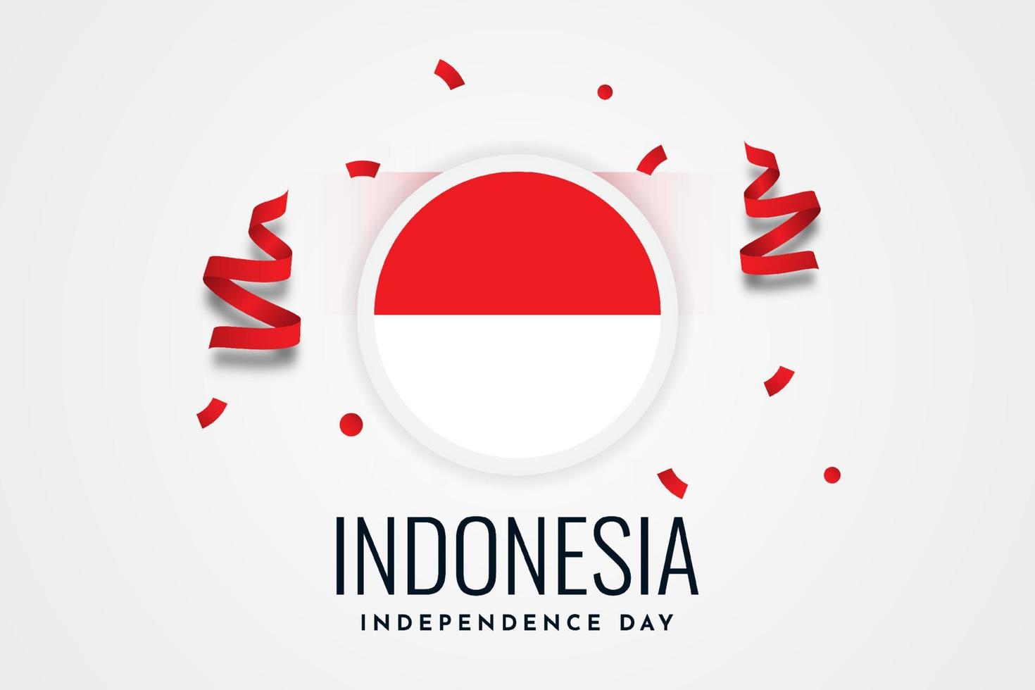 indonesien självständighetsdagen firande illustration malldesign vektor
