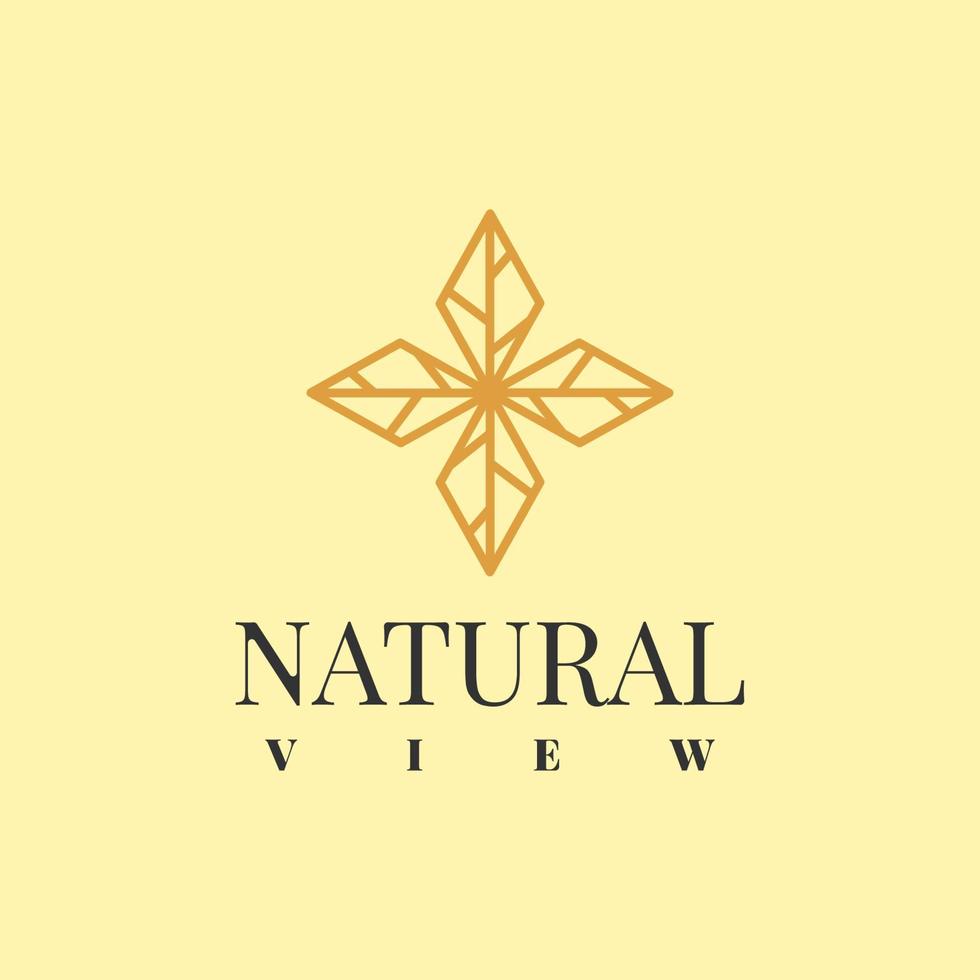 Blatt-Logo-Design mit natürlicher Ansicht vektor