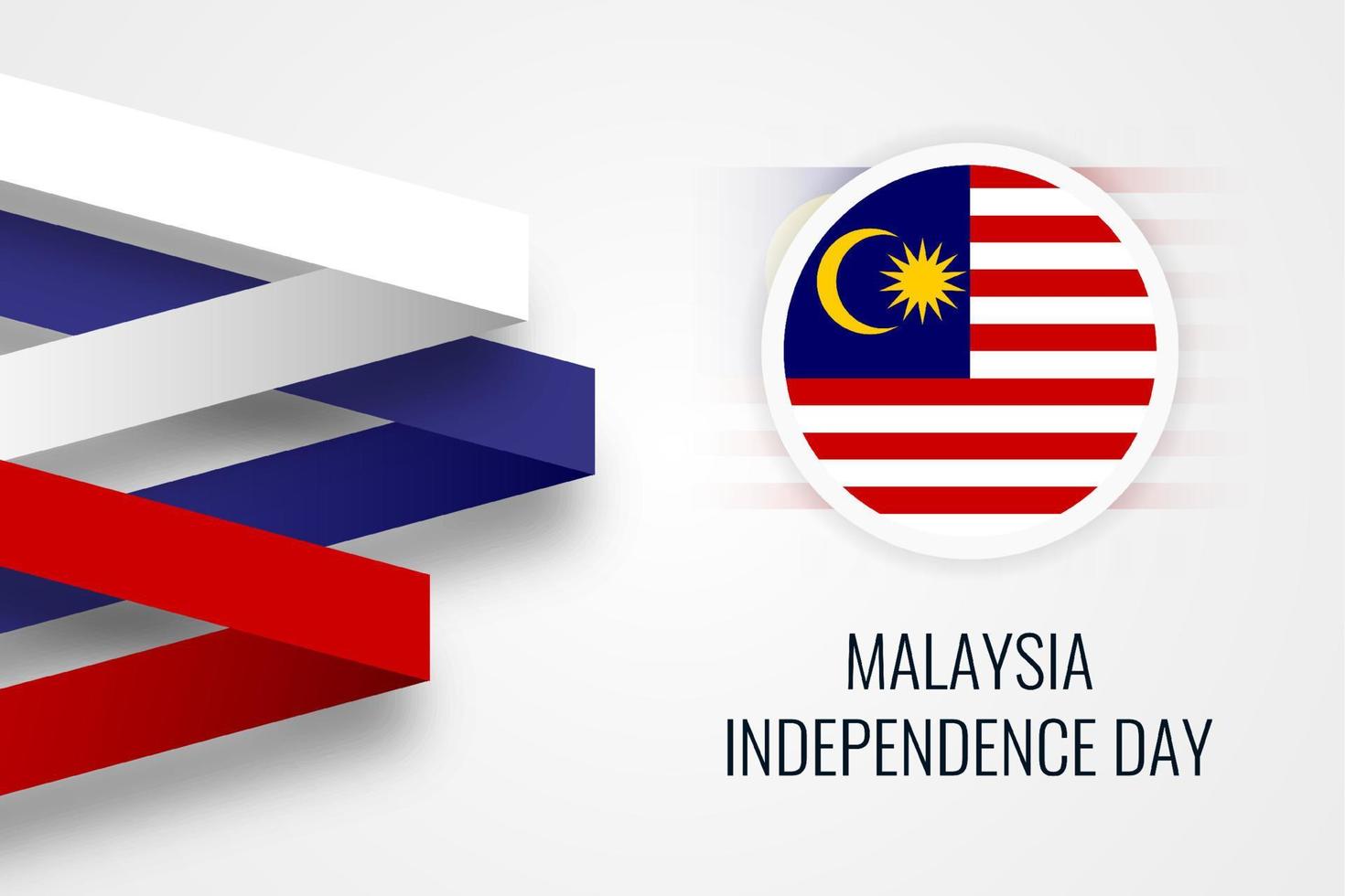 malaysia unabhängigkeitstag hintergrundillustration vorlagendesign vektor