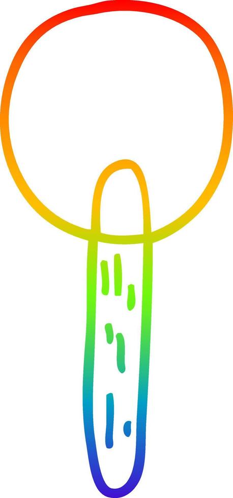 regnbågsgradient linjeteckning tecknad godis lollipop vektor