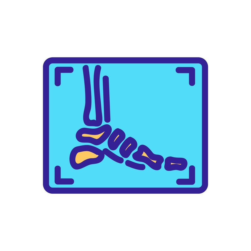 Symbolvektor für Fußknochen. isolierte kontursymbolillustration vektor