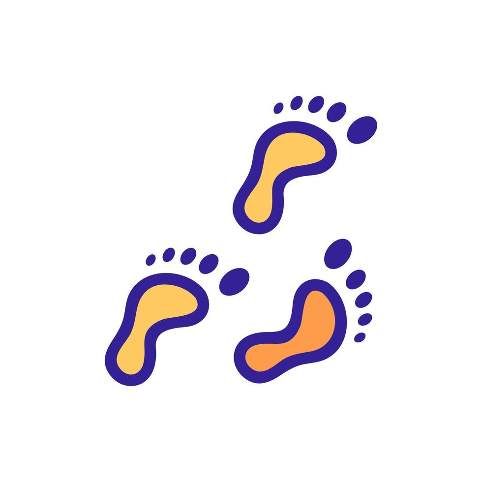 Fußabdruck Mann Symbol Vektor. isolierte kontursymbolillustration vektor