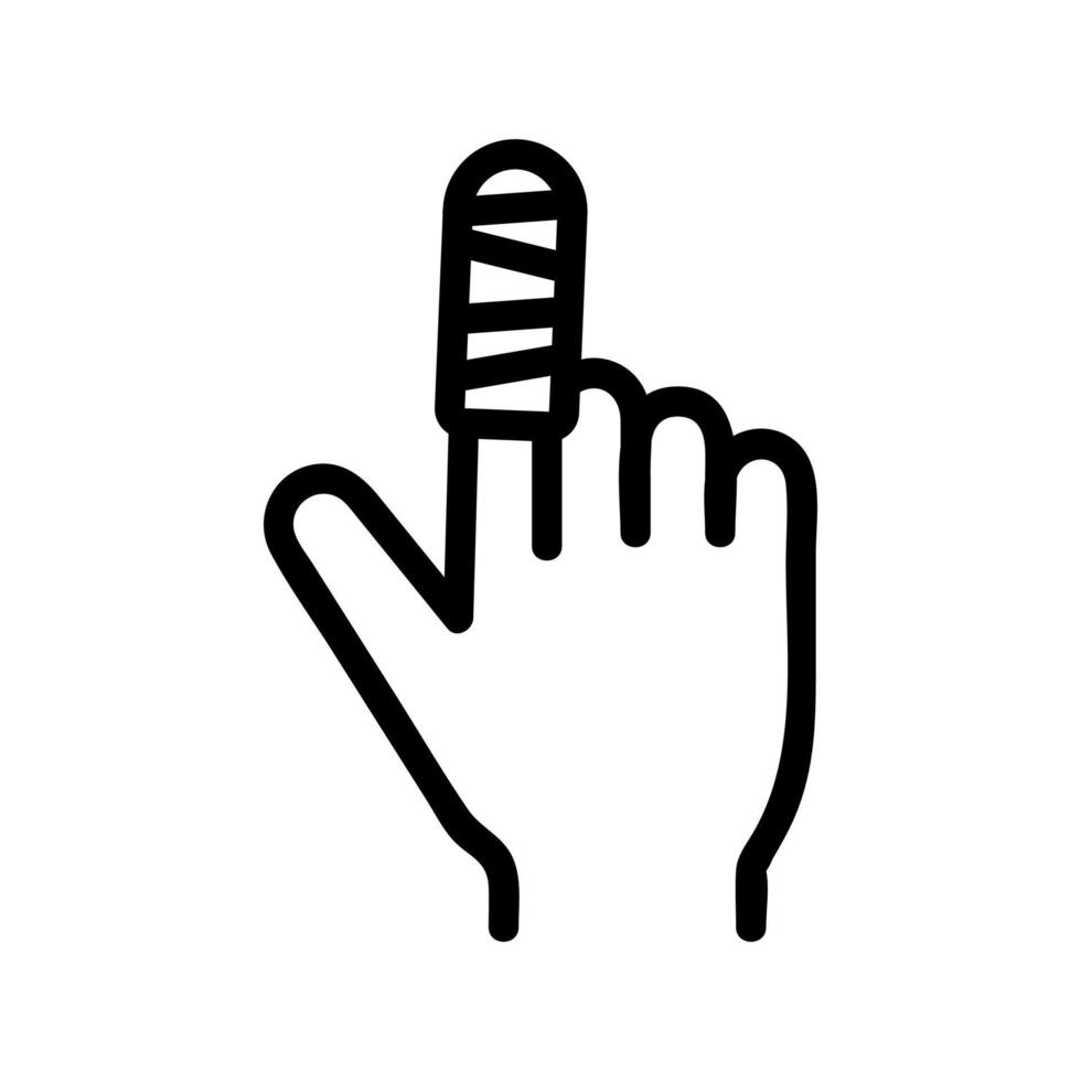 brutet finger ikon vektor. isolerade kontur symbol illustration vektor