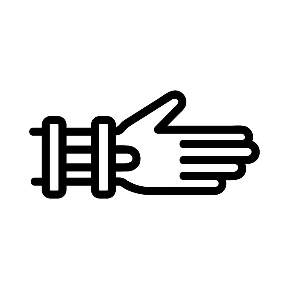 bandage på handlederna av vektorikonen. isolerade kontur symbol illustration vektor