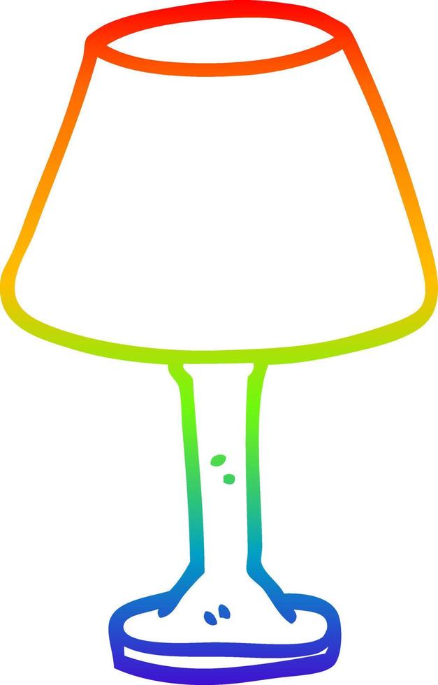 Regenbogen-Gradientenlinie Zeichnung Cartoon dekorative Lampe vektor