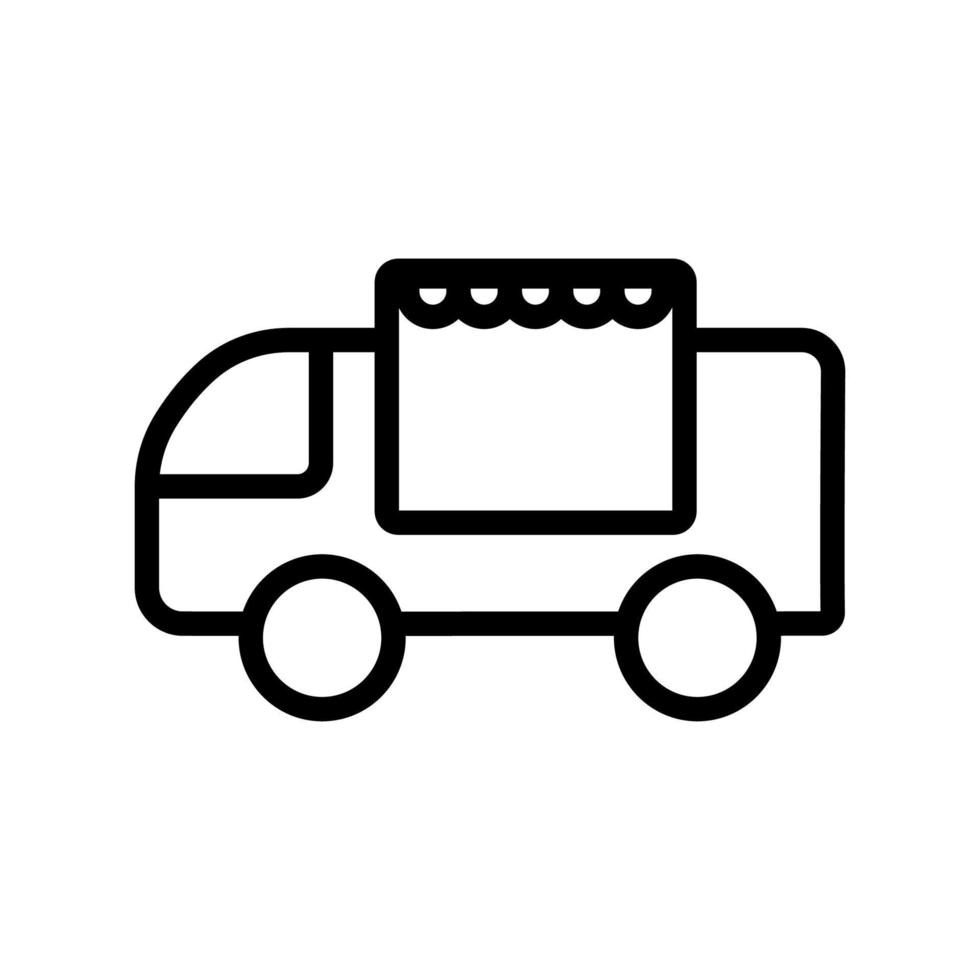 Food-Truck-Icon-Vektor. isolierte kontursymbolillustration vektor