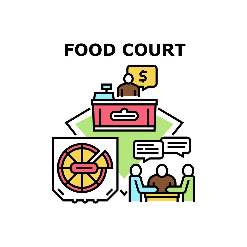 Food-Court-Symbol-Vektor-Illustration vektor