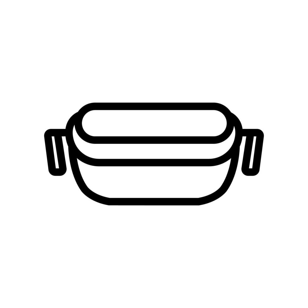 matbehållare med handtag ikon vektor kontur illustration