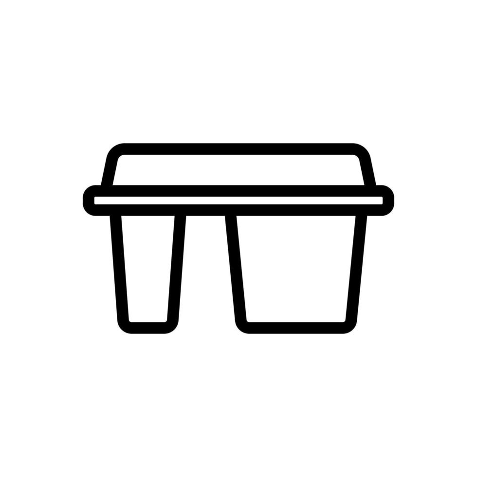 olika avdelningar av lunchboxning ikon vektor kontur illustration