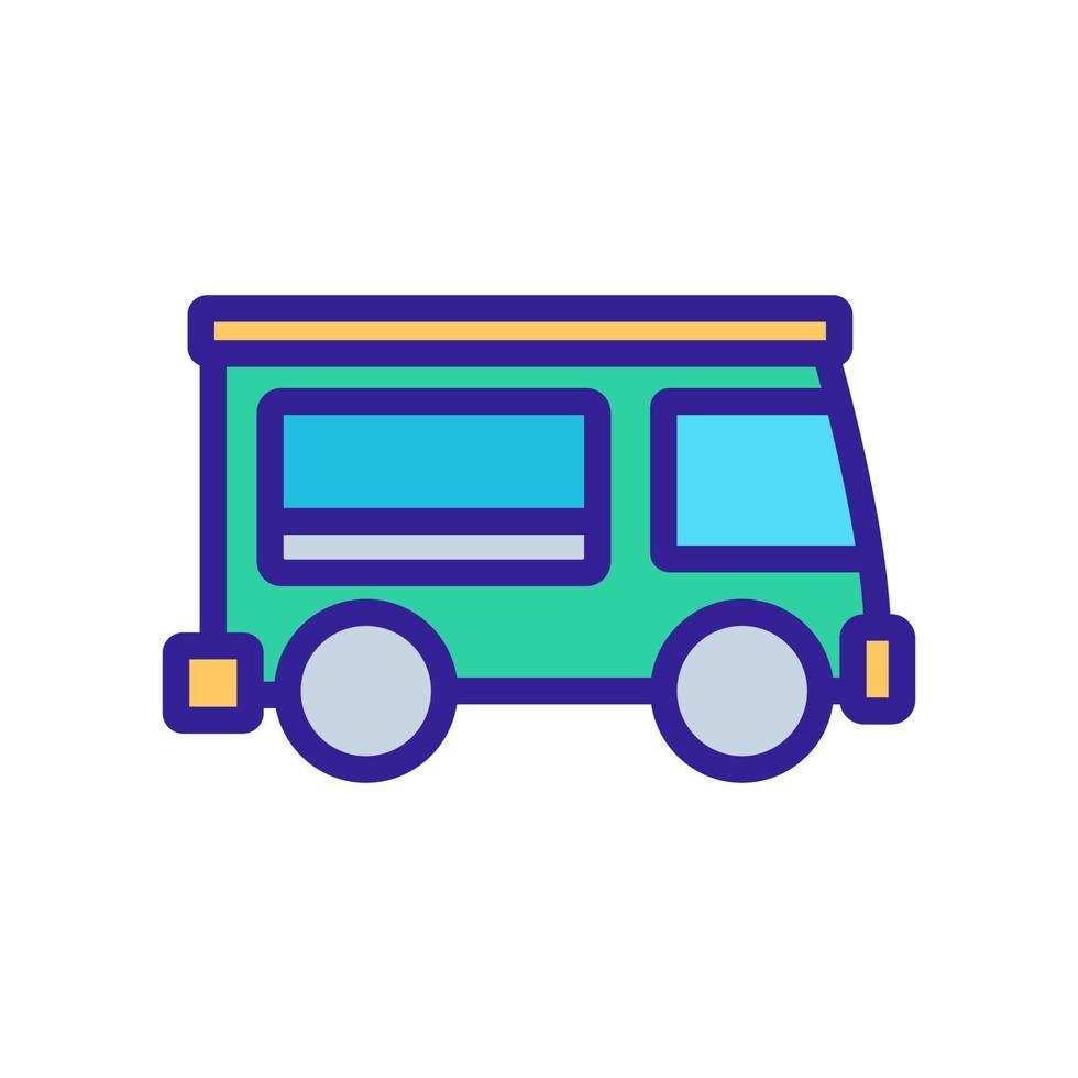 Food-Truck-Icon-Vektor. isolierte kontursymbolillustration vektor