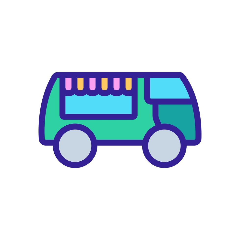 Food-Truck-Icon-Vektor. isolierte kontursymbolillustration vektor