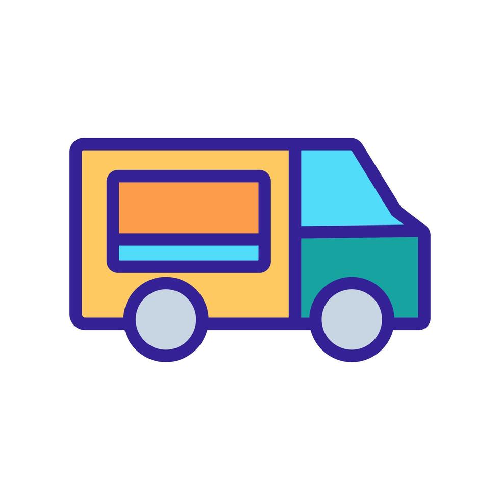 Food-Truck-Icon-Vektor. isolierte kontursymbolillustration vektor