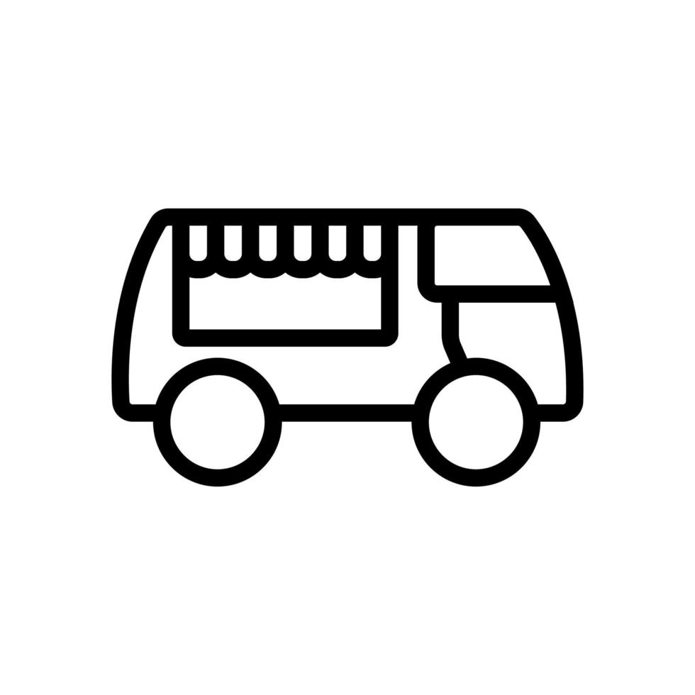 Food-Truck-Icon-Vektor. isolierte kontursymbolillustration vektor