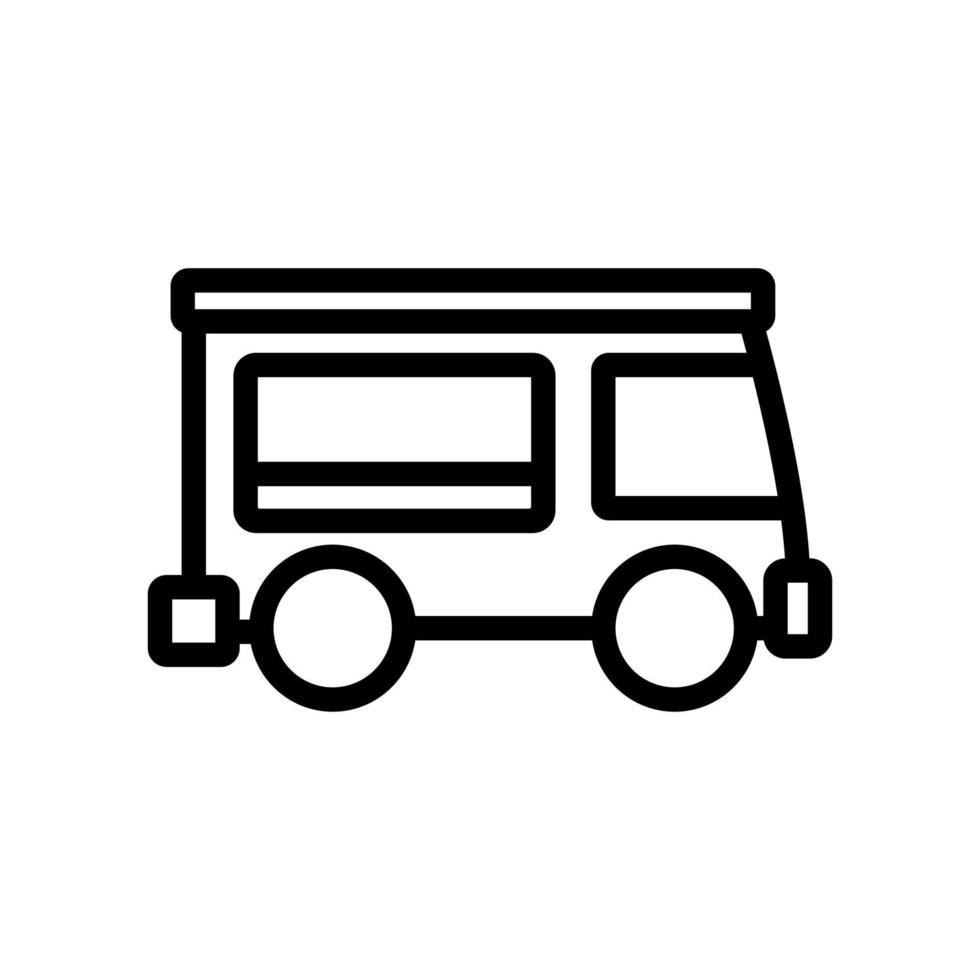food truck ikon vektor. isolerade kontur symbol illustration vektor