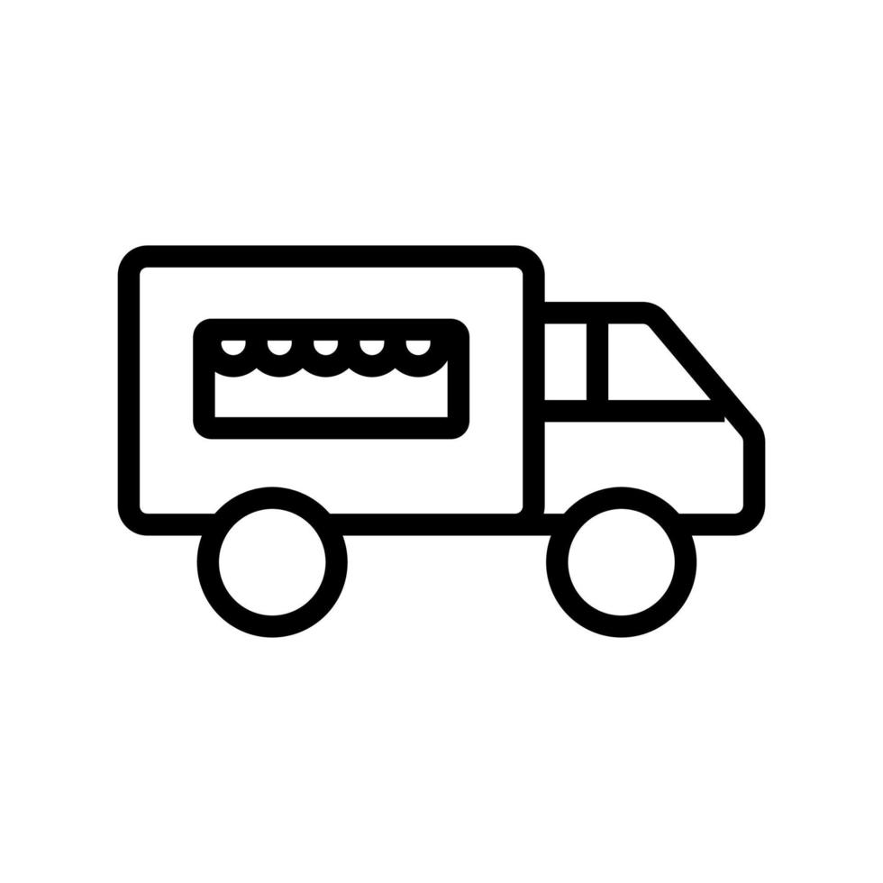 food truck ikon vektor. isolerade kontur symbol illustration vektor