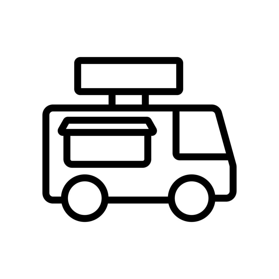 Food-Truck-Icon-Vektor. isolierte kontursymbolillustration vektor