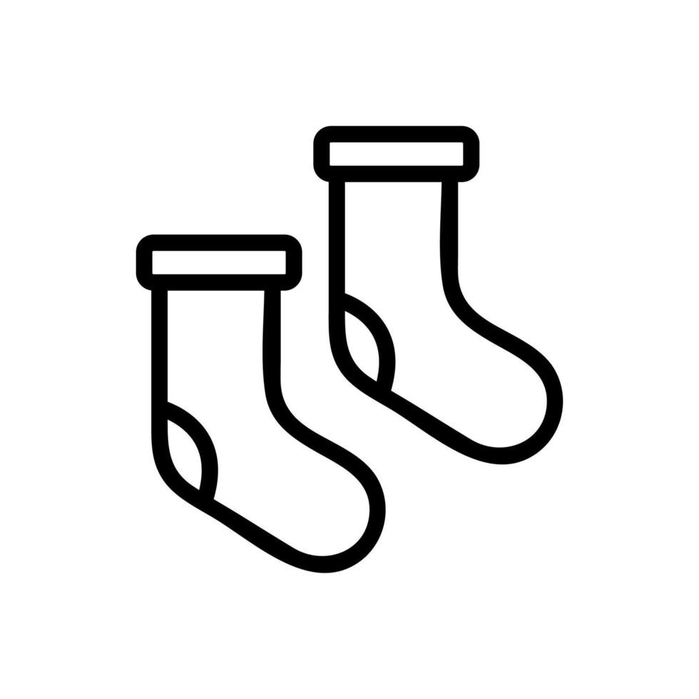 Symbolvektor für warme Socken. isolierte kontursymbolillustration vektor