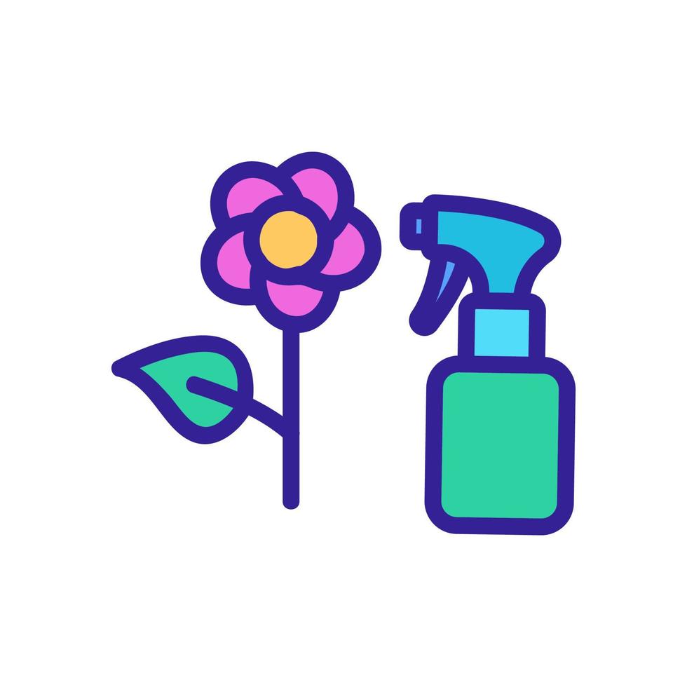 Blume Wasserspray Symbol Vektor Umriss Illustration