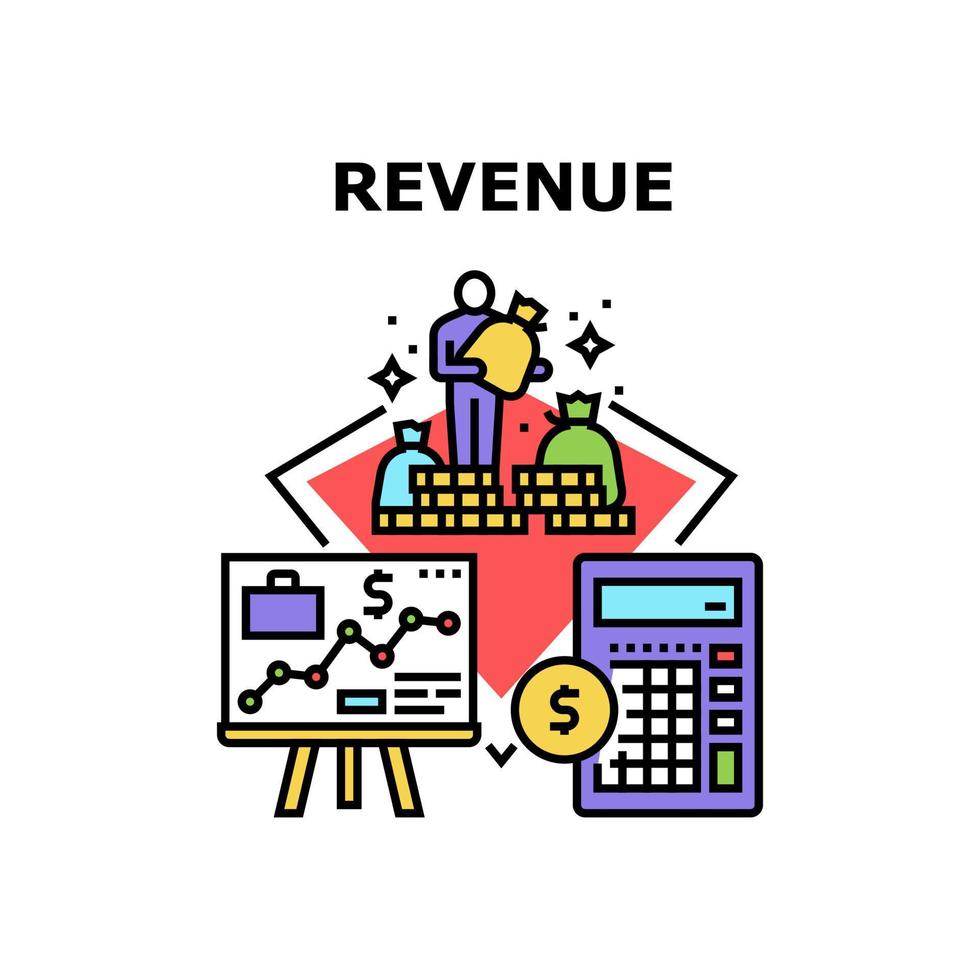 Umsatz Finanzen Vektorkonzept Farbe Illustration vektor