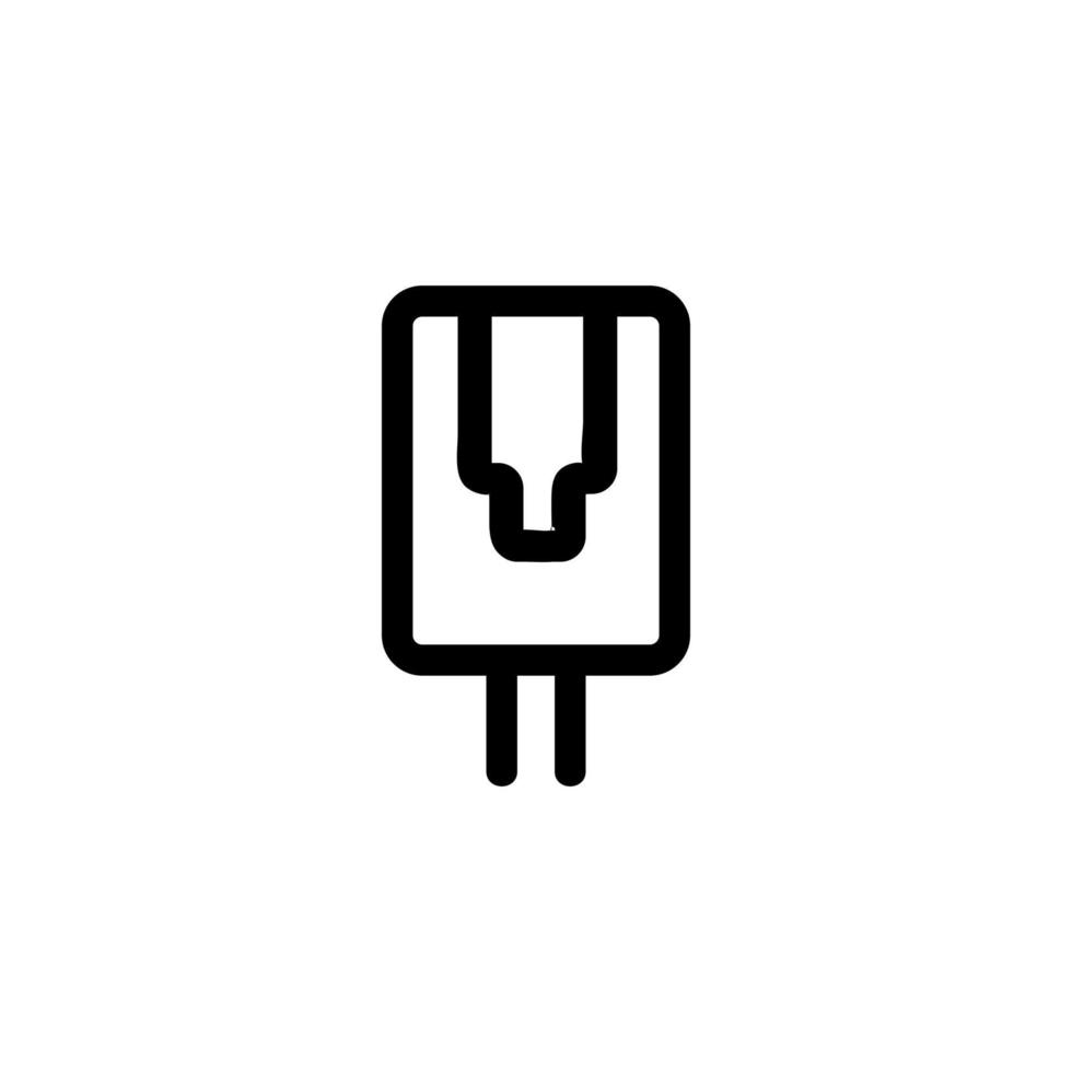 uttaget är en internetvektorikon. isolerade kontur symbol illustration vektor